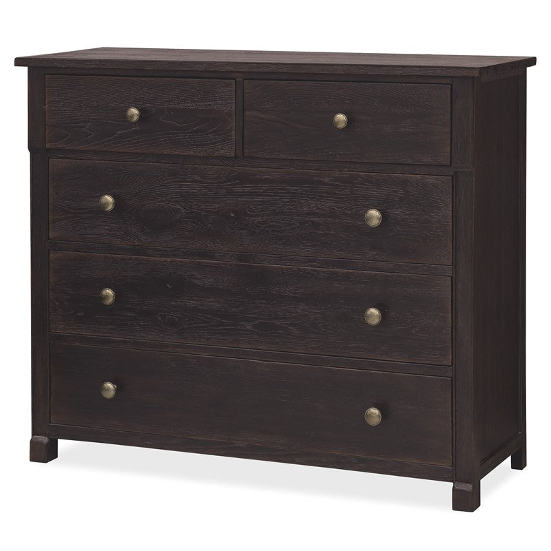 Driftwood - Five-Drawer Chest - Burnt Timber