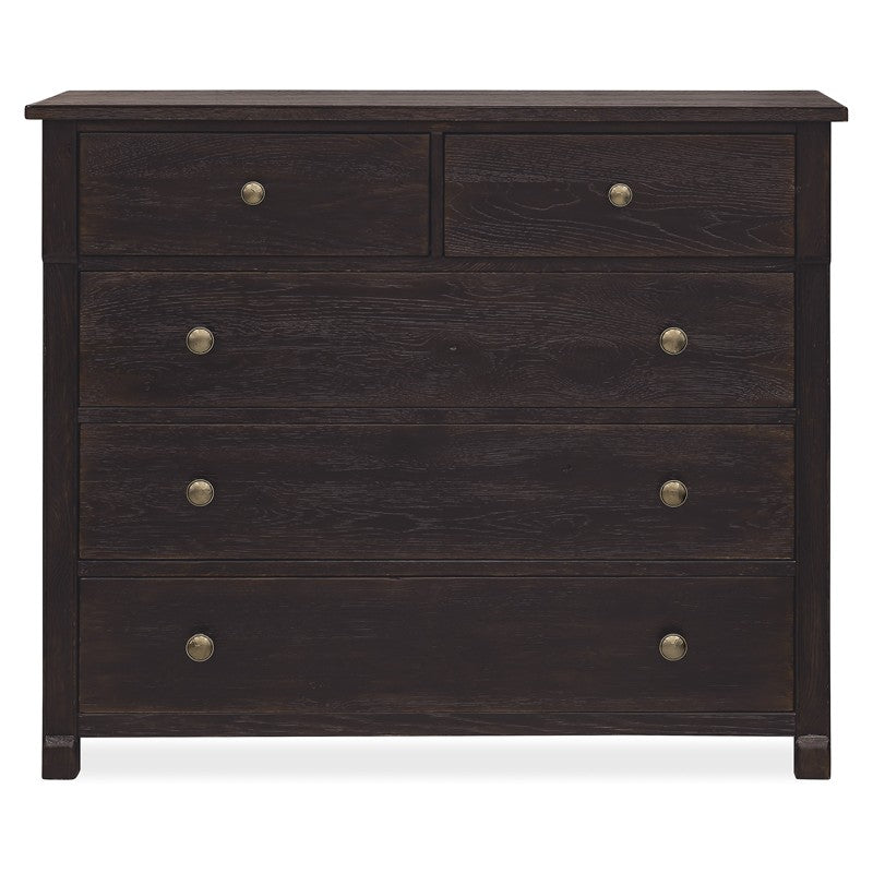 Driftwood - Five-Drawer Chest - Burnt Timber
