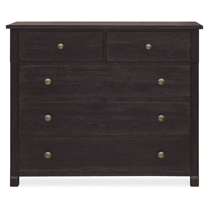 Driftwood - Five-Drawer Chest - Burnt Timber