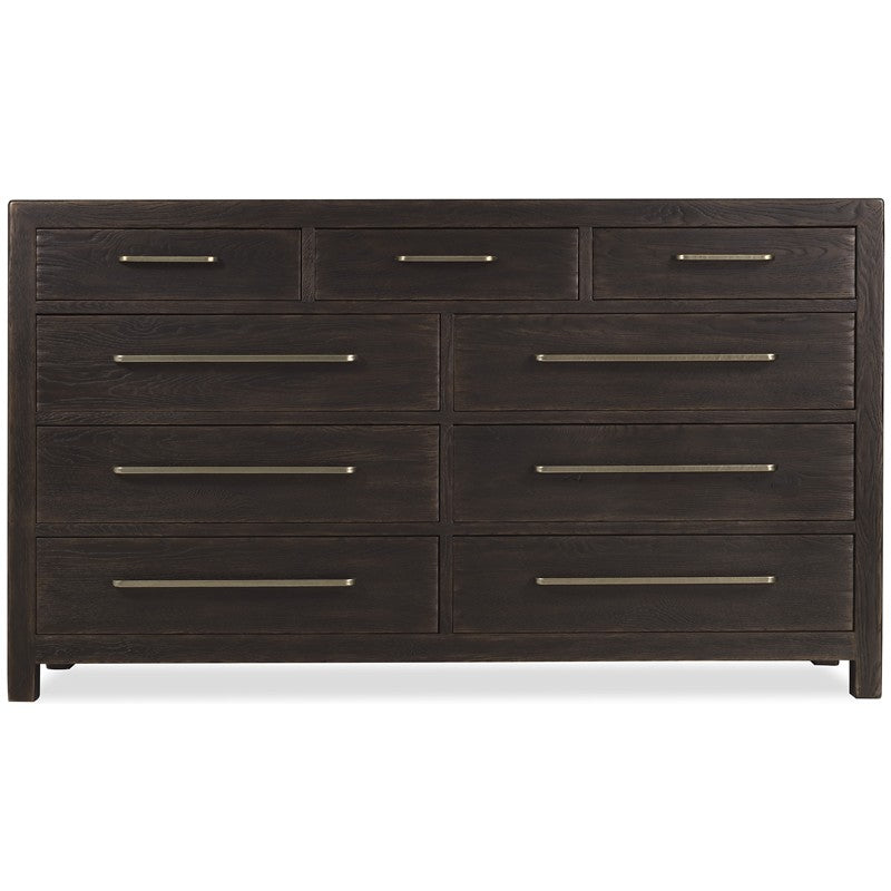 Driftwood - Nine-Drawer Dresser - Burnt Timber