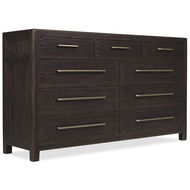 Driftwood - Nine-Drawer Dresser - Burnt Timber
