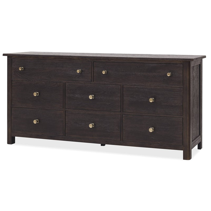 Driftwood - Eight-Drawer Dresser - Burnt Timber