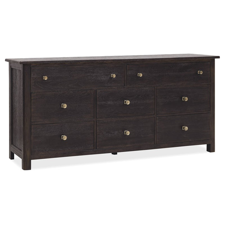 Driftwood - Eight-Drawer Dresser - Burnt Timber