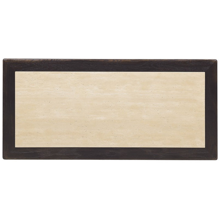 Driftwood - One-Drawer Nightstand With Stone - Burnt Timber