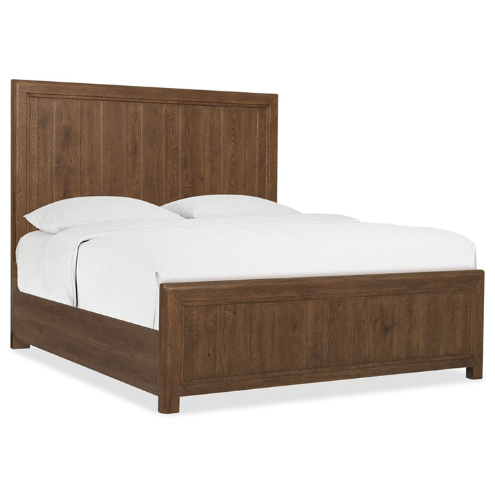 Driftwood - Queen Panel Bed - Medium Wood