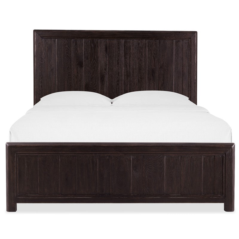 Driftwood - Queen Panel Bed - Burnt Timber