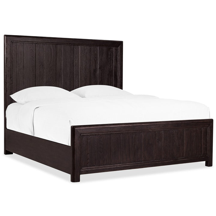 Driftwood - Queen Panel Bed - Burnt Timber