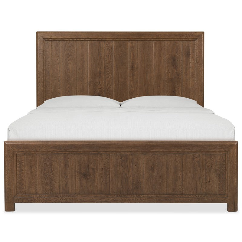 Driftwood - California King Panel Bed - Worn Saddle
