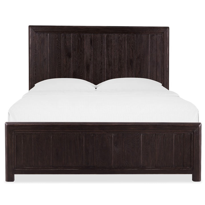 Driftwood - King Panel Bed - Burnt Timber