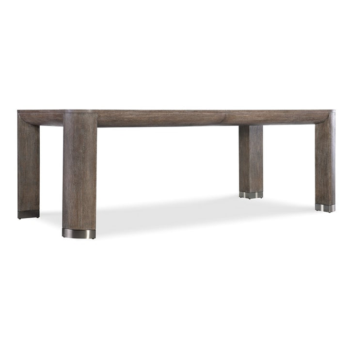 Modern Mood - Leg Dining Table With 1-24" Leaf - Dark Brown