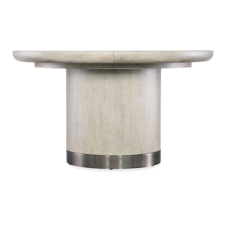 Modern Mood - Round Dining Table With 1-18" Leaf - Beige