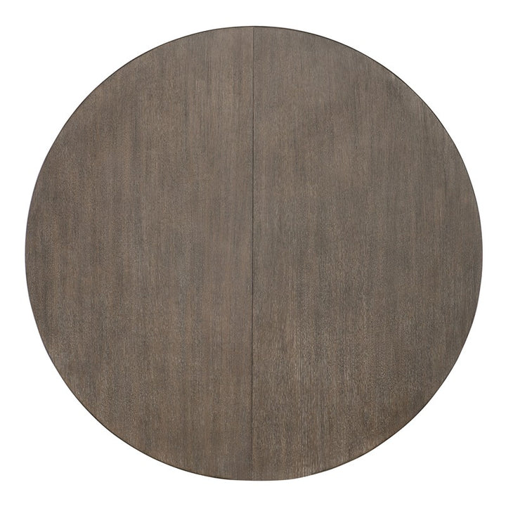 Modern Mood - Round Dining Table With 1-18" Leaf - Dark Brown