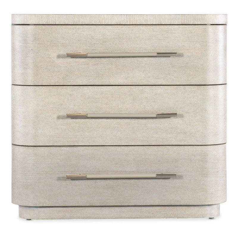 Modern Mood - Three Drawer Nightstand - Beige