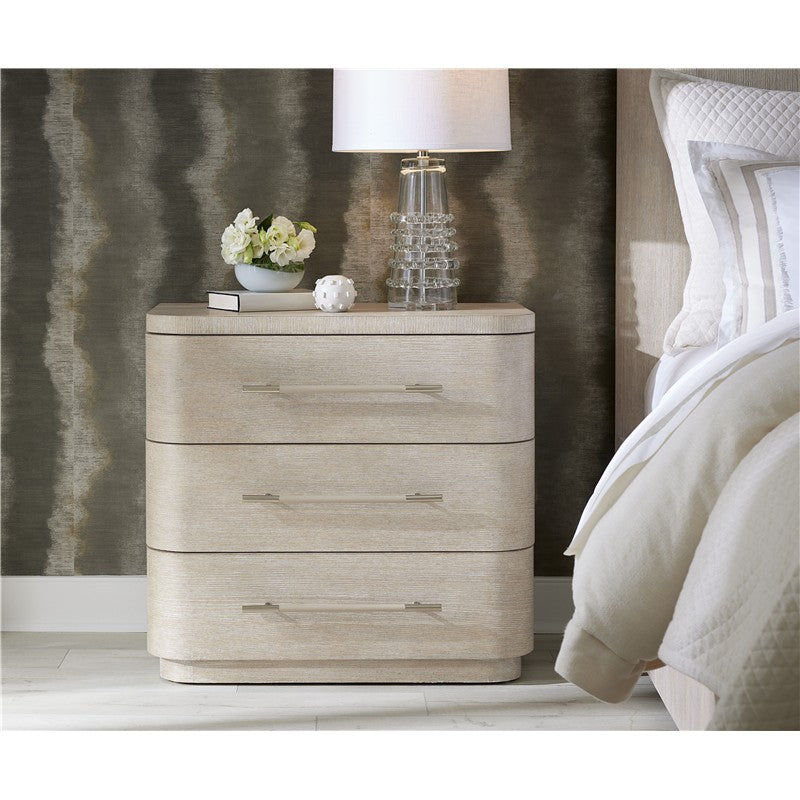 Modern Mood - Three Drawer Nightstand - Beige