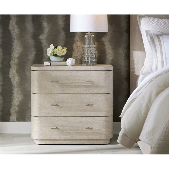 Modern Mood - Three Drawer Nightstand - Beige