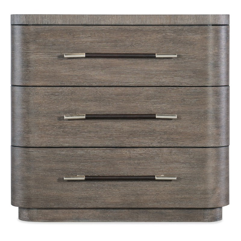 Modern Mood - Three Drawer Nightstand - Dark Brown