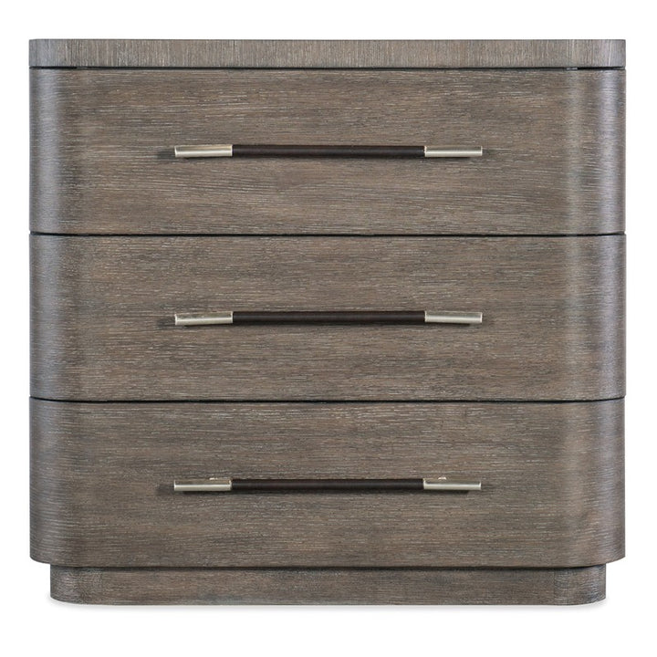Modern Mood - Three Drawer Nightstand - Dark Brown