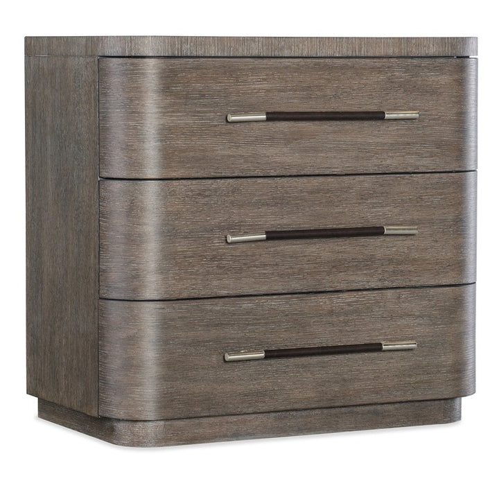 Modern Mood - Three Drawer Nightstand - Dark Brown
