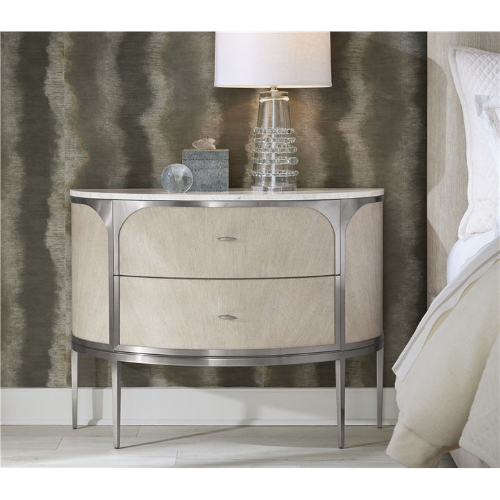 Modern Mood - Two-Drawer Nightstand - Beige