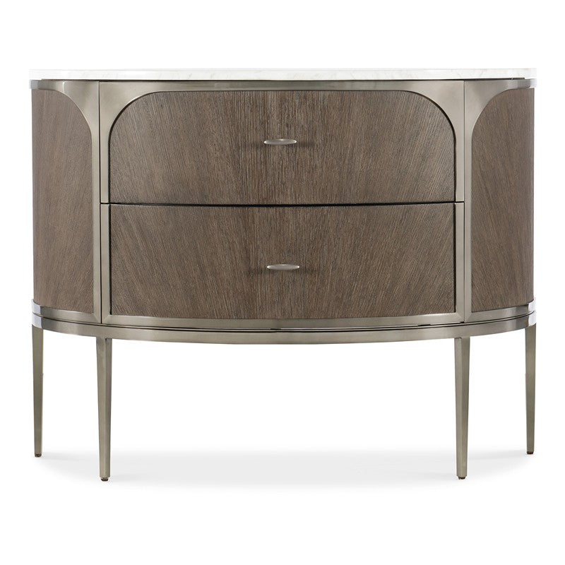 Modern Mood - Two Mink Drawer Nightstand - Dark Brown