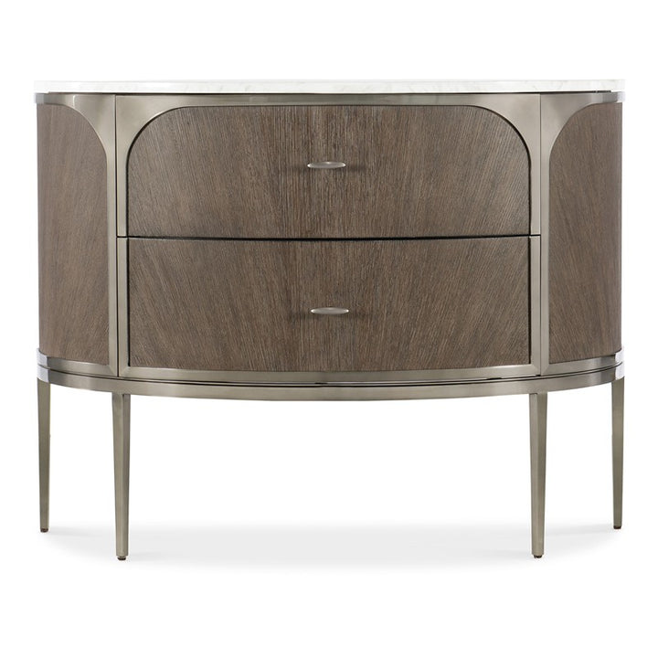 Modern Mood - Two Mink Drawer Nightstand - Dark Brown
