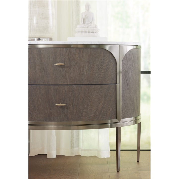 Modern Mood - Two Mink Drawer Nightstand - Dark Brown