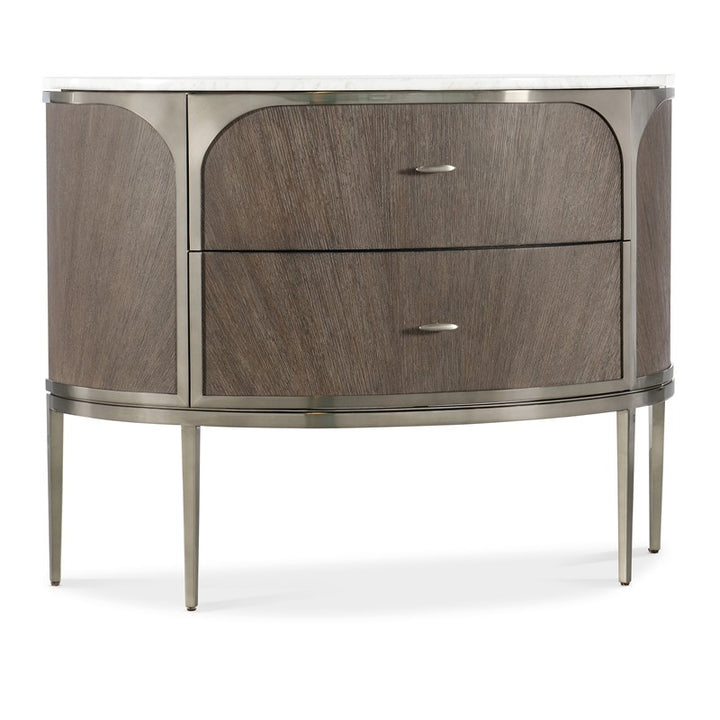 Modern Mood - Two Mink Drawer Nightstand - Dark Brown