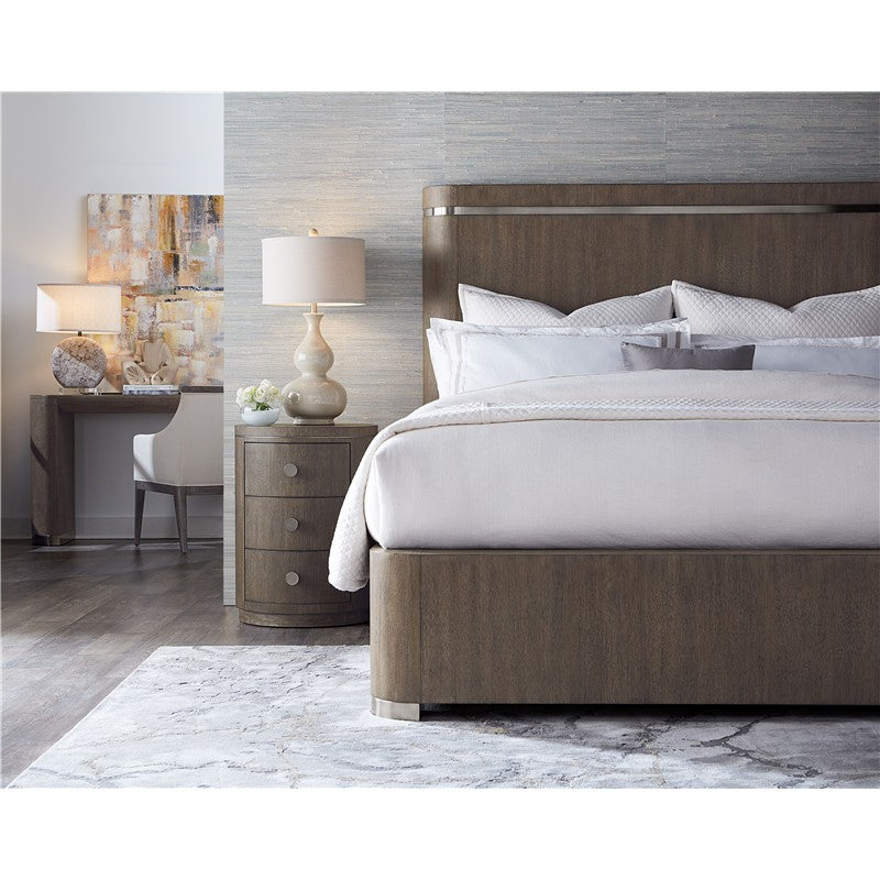 Modern Mood - California King Panel Bed - Dark Brown