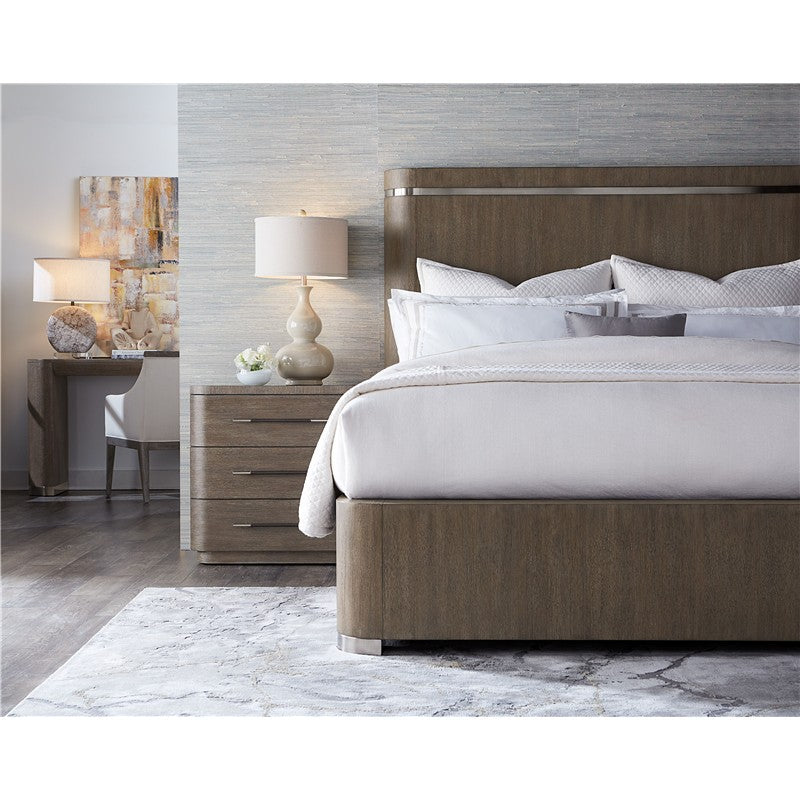 Modern Mood - California King Panel Bed - Dark Brown