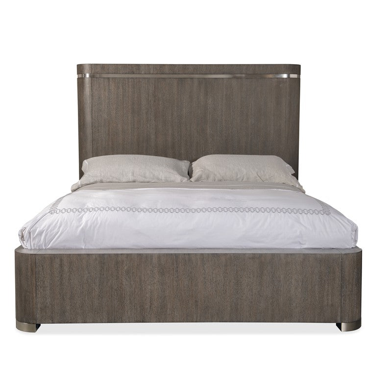 Modern Mood - King Panel Bed - Dark Brown