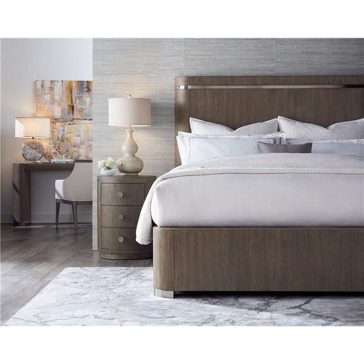 Modern Mood - King Panel Bed - Dark Brown