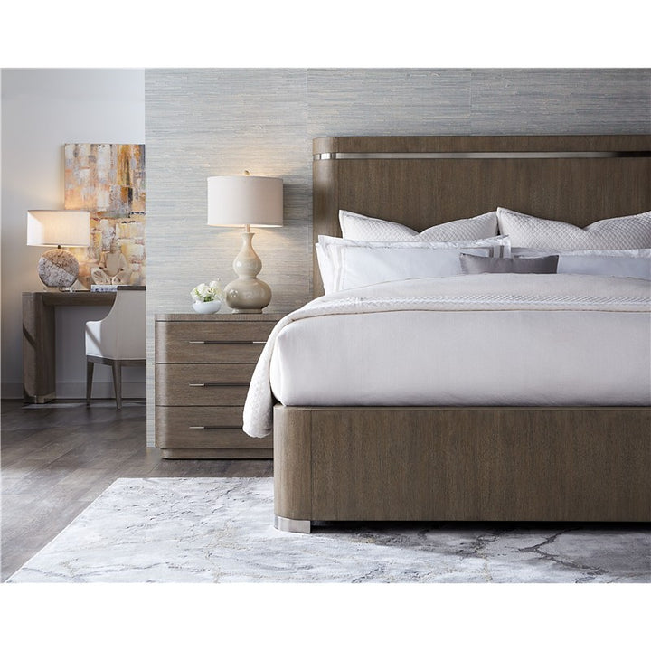 Modern Mood - King Panel Bed - Dark Brown