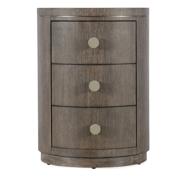 Modern Mood - Round Nightstand - Dark Brown