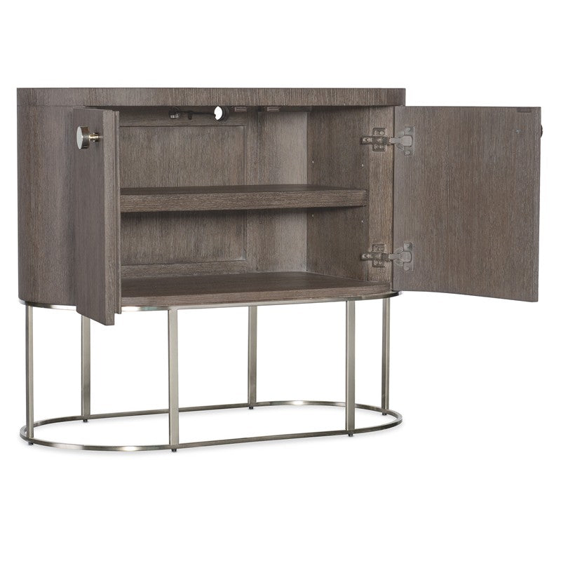 Modern Mood - Oval Nightstand - Dark Brown