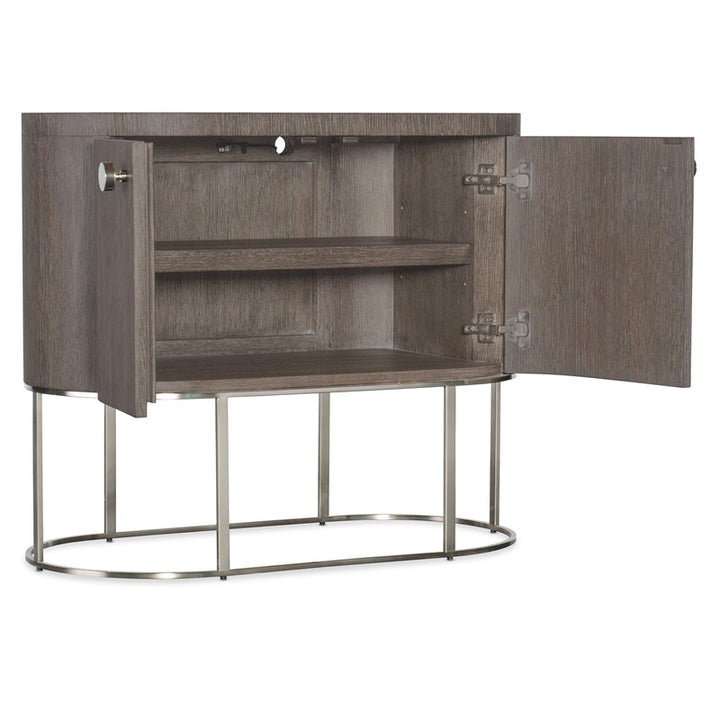 Modern Mood - Oval Nightstand - Dark Brown