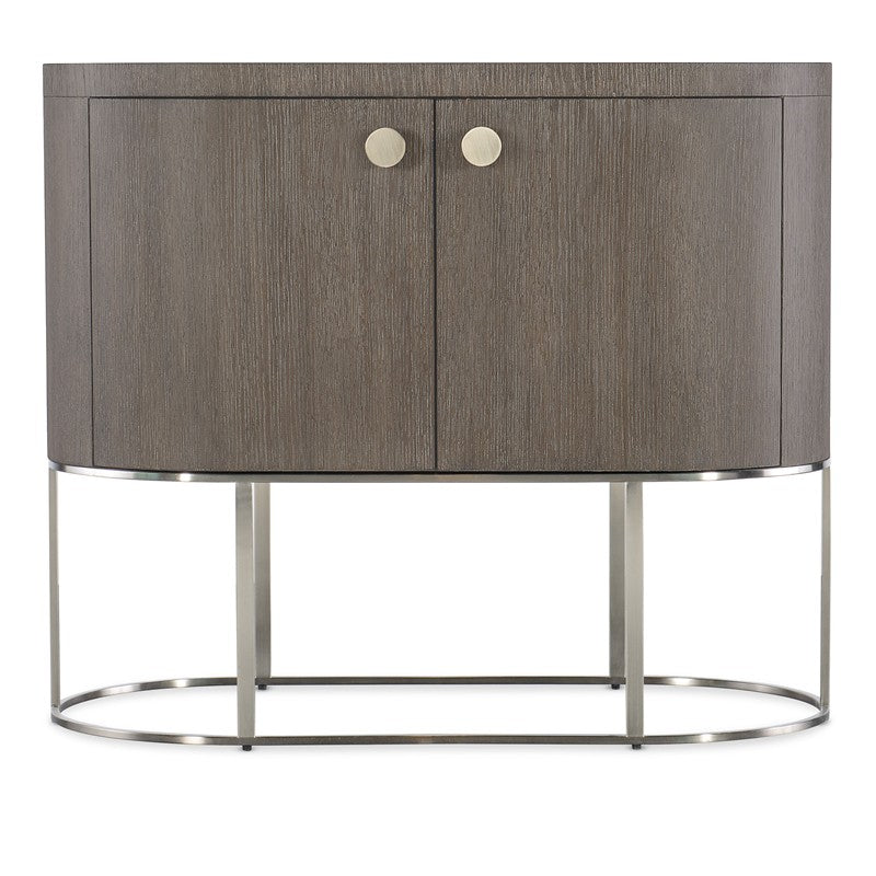 Modern Mood - Oval Nightstand - Dark Brown