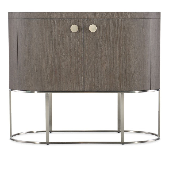 Modern Mood - Oval Nightstand - Dark Brown