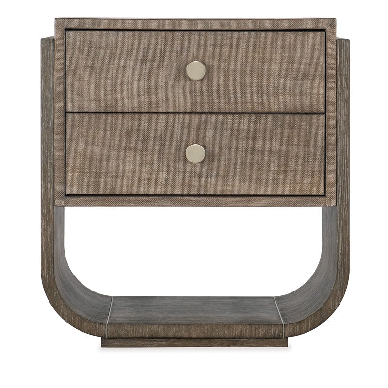 Modern Mood - Two Drawer Mink Nightstand - Dark Brown