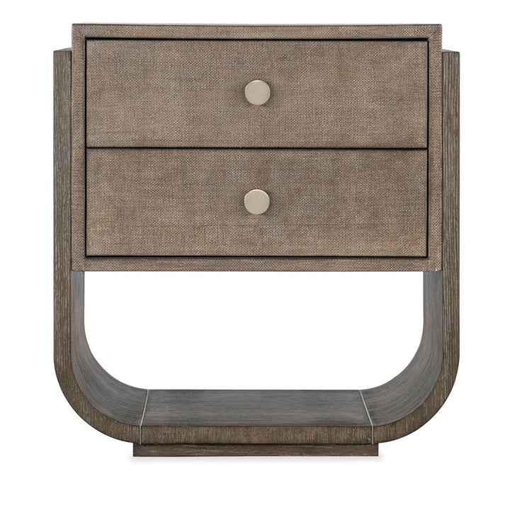Modern Mood - Two Drawer Mink Nightstand - Dark Brown
