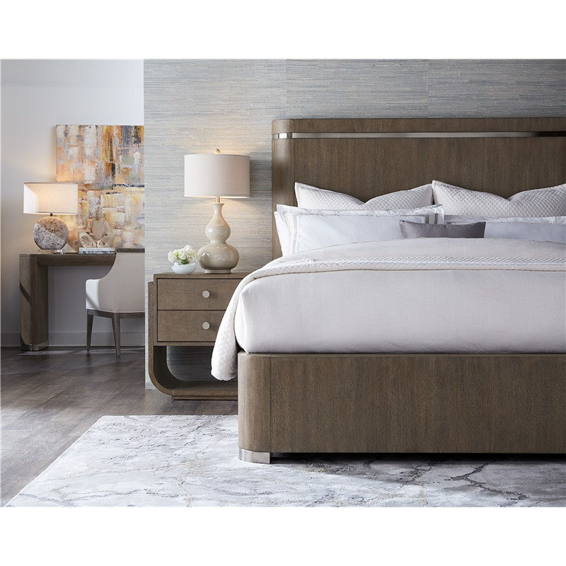 Modern Mood - Two Drawer Mink Nightstand - Dark Brown
