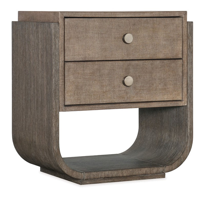 Modern Mood - Two Drawer Mink Nightstand - Dark Brown
