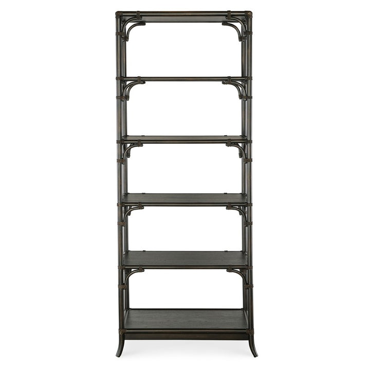 Retreat - Pole Rattan Bookcase - Black