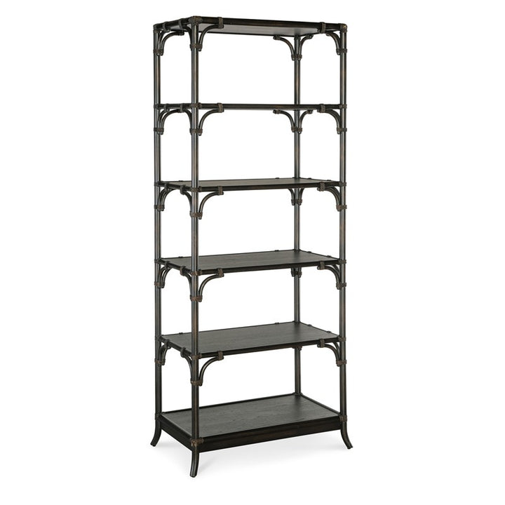 Retreat - Pole Rattan Bookcase - Black