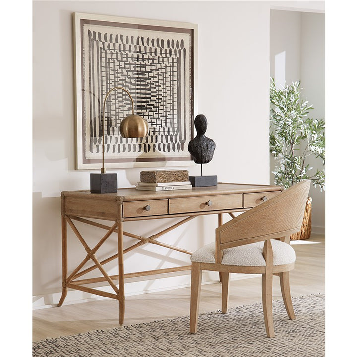 Retreat - Pole Rattan Writing Desk - Beige