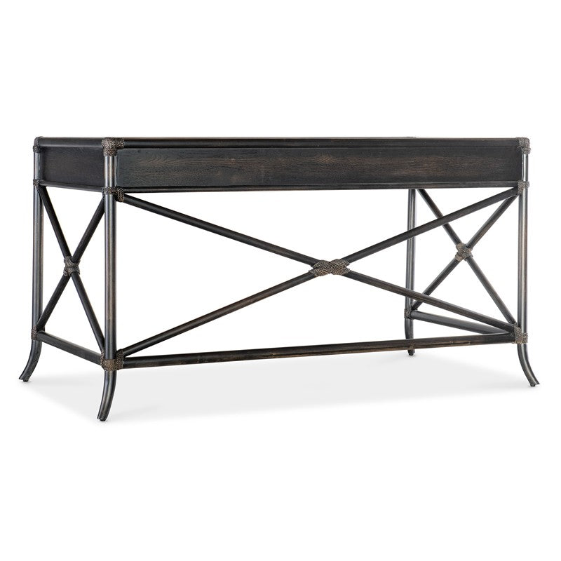 Retreat - Pole Rattan Writing Desk - Black