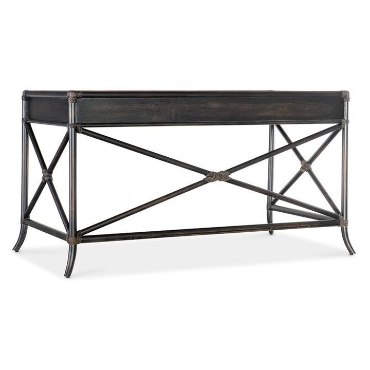 Retreat - Pole Rattan Writing Desk - Black