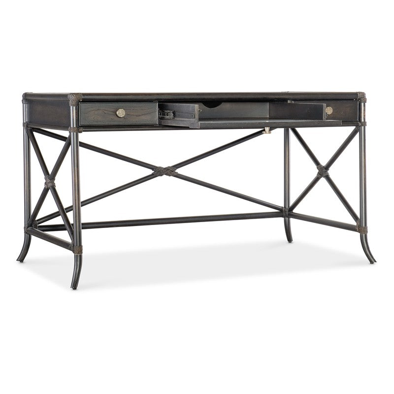 Retreat - Pole Rattan Writing Desk - Black