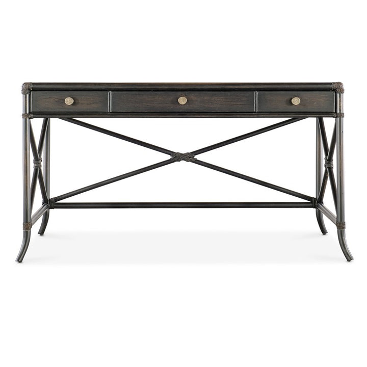 Retreat - Pole Rattan Writing Desk - Black