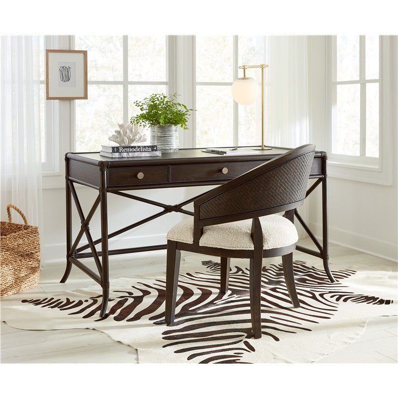 Retreat - Pole Rattan Writing Desk - Black
