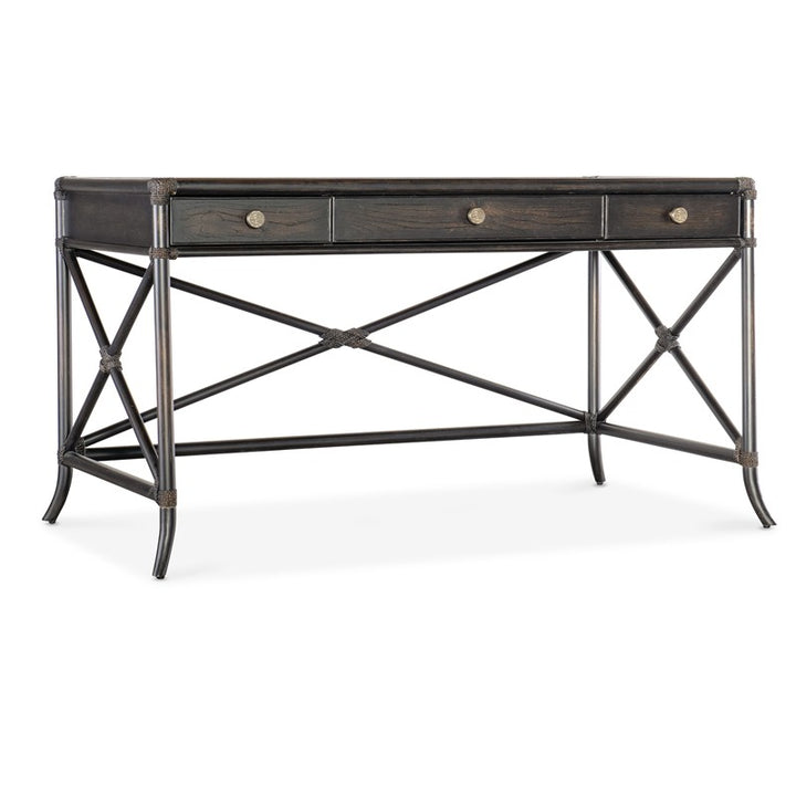 Retreat - Pole Rattan Writing Desk - Black